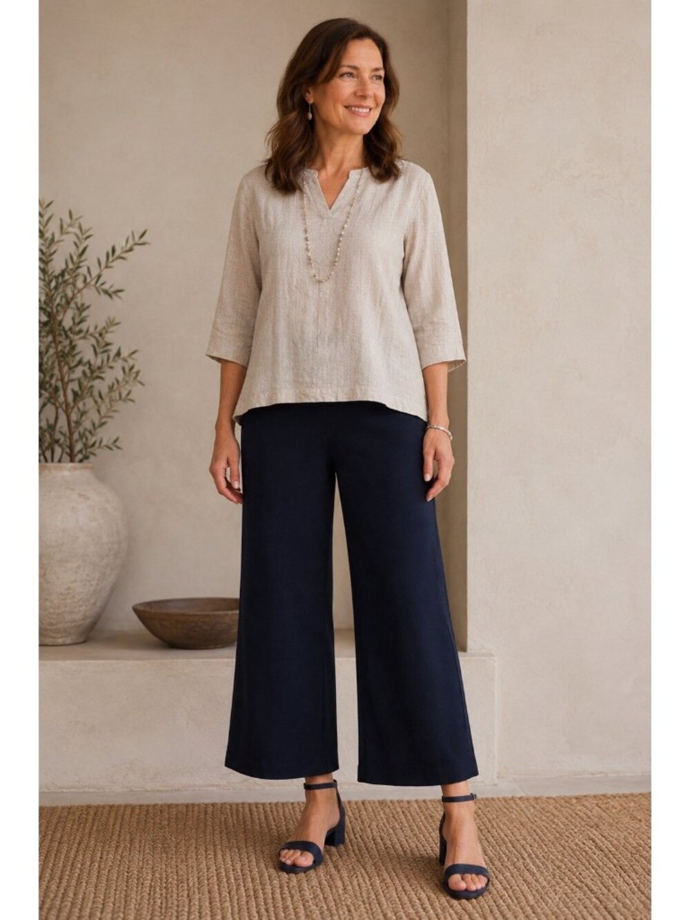 J Jill Wearever Collection Pant Sz XLP XL Petite Black Full Leg Cropped Pull On - Picture 4 of 9